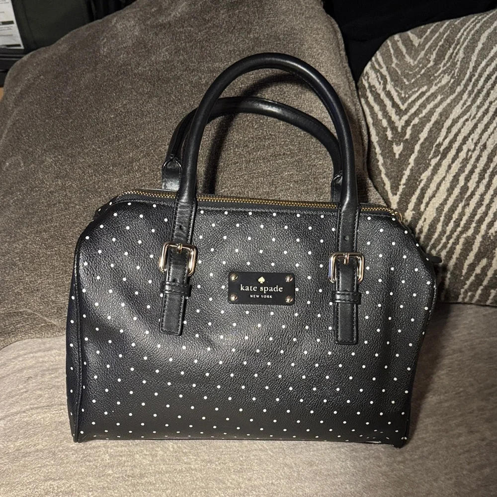 Kate Spade Black and White Polka Dot Satchel